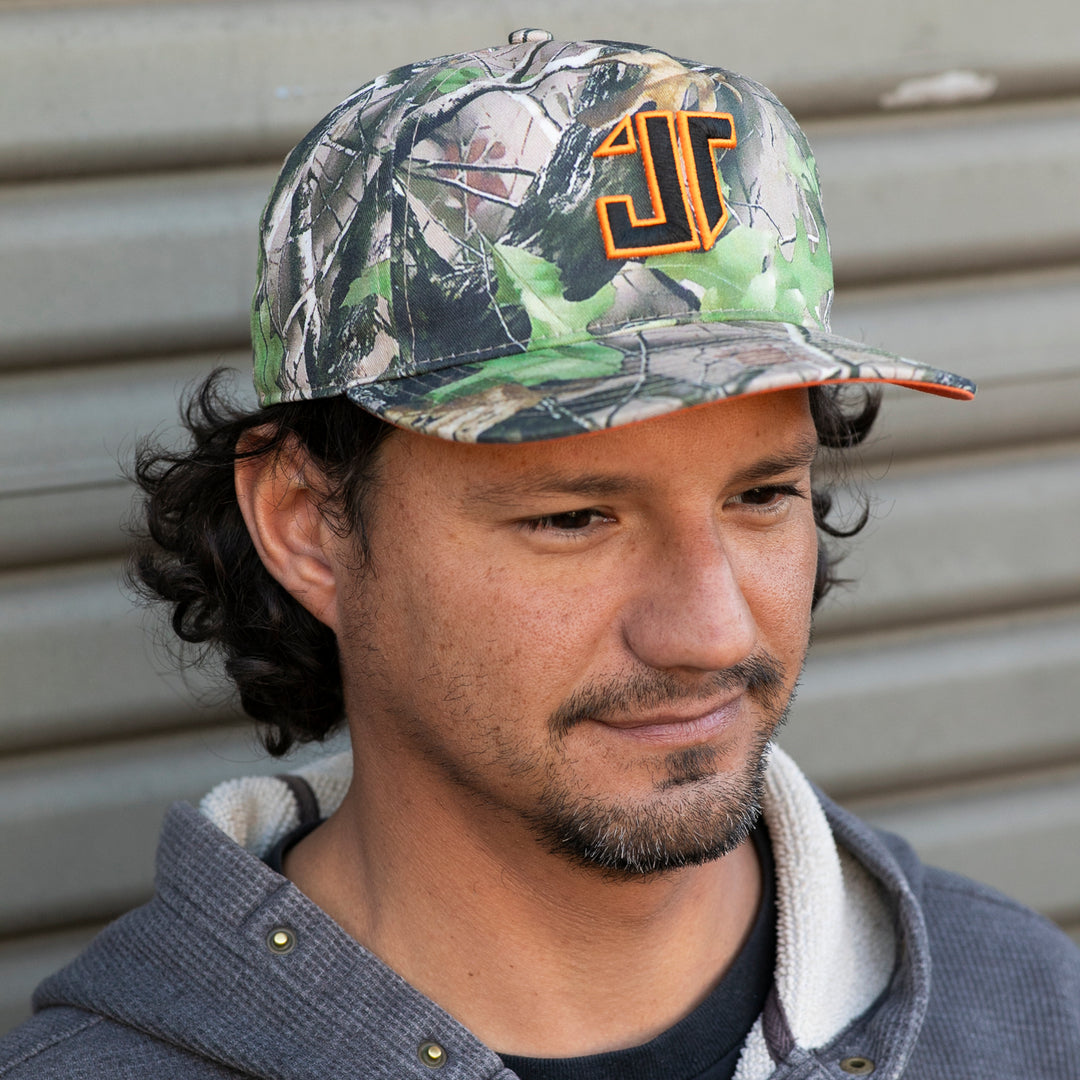 帽子 Tento Reflect Camo Drowcode hat Woodland Camo Red HFB Logo Hat – Half Face Blades
